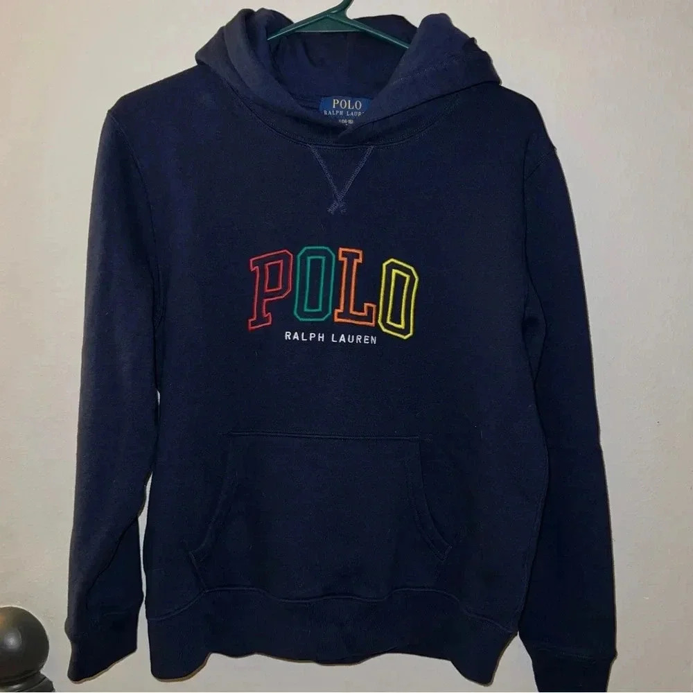 Polo Ralph Lauren Navy Blue Embroidered Logo Sweatshirt - Picture 1 of 4
